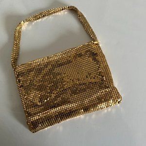 Evening Bag, Gold Mesh, Wrist, Bloomindales, Never Worn, great for holidays!